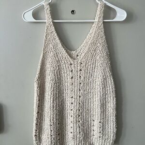 Cream Knit Women's Top